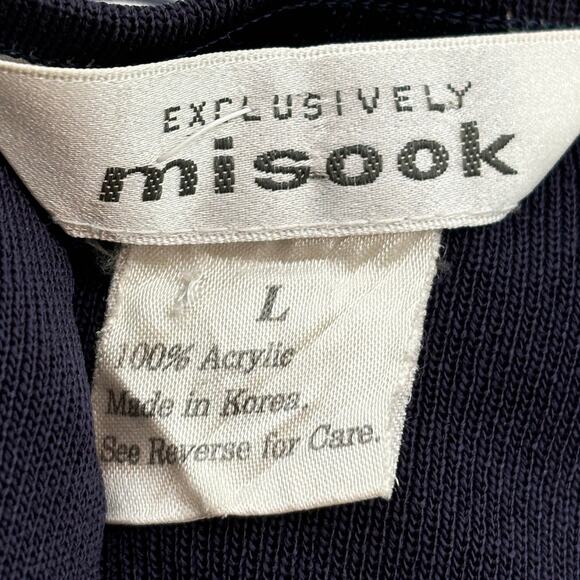 Exclusively Misook Blue Striped Long Sleeve Tunic Top - Picture 7 of 8